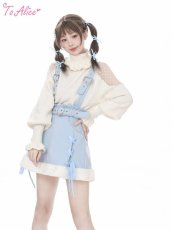 画像39: 【ToAlice】C6777ショルダーチュールリブハイネックニットトップス【30%OFF】 (39)