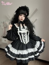 画像6: 【ToAlice】C8312はしごレースジャカードドールワンピース (6)