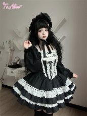 画像8: 【ToAlice】C8312はしごレースジャカードドールワンピース (8)