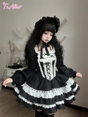 画像10: 【ToAlice】C8312はしごレースジャカードドールワンピース (10)