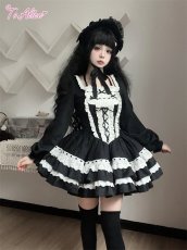 画像11: 【ToAlice】C8312はしごレースジャカードドールワンピース (11)