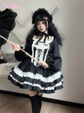 画像12: 【ToAlice】C8312はしごレースジャカードドールワンピース (12)