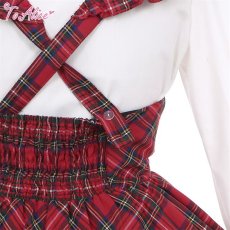 画像10: 【ToAlice】ベルトデザインチェックジャンパースカート (10)