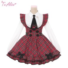 画像4: 【ToAlice】肉球ネクタイ付きシャツブラウス (4)