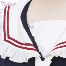 画像3: 【ToAlice】C8325マリンスピンドルセーラーワンピース【30%OFF】 (3)