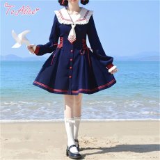 画像11: 【ToAlice】C8325マリンスピンドルセーラーワンピース【30%OFF】 (11)