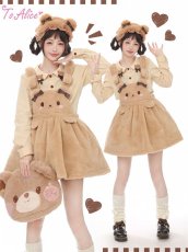 画像36: 【ToAlice】S388リボン付きくまみみもこもこカチューシャ (36)