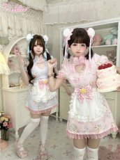画像8: 【ToAlice】C8347ゆめかわくまハートくり抜きチャイナワンピース【30％OFF】 (8)