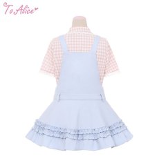 画像3: 【ToAlice】C8384ゆめかわBUNNYギンガムチェックブラウス【30％OFF】 (3)