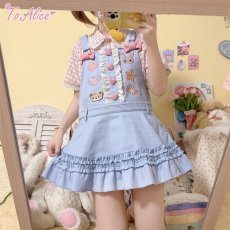 画像5: 【ToAlice】C8384ゆめかわBUNNYギンガムチェックブラウス【30％OFF】 (5)