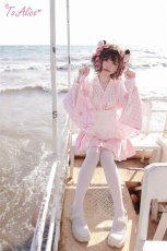 画像16: 【ToAlice】C8389いちごギンガムうさぎ浴衣セット (16)