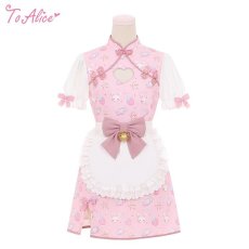 画像3: 【ToAlice】S3336リボン鈴付きハーフエプロン【30％OFF】 (3)