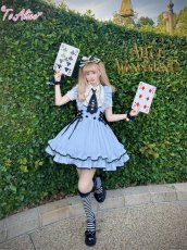 画像3: 【ToAlice】C8431ネクタイ付き半袖シャツブラウス【30％OFF】 (3)