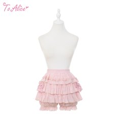 画像1: 【ToAlice】C8456ドットリボンティアードかぼちゃパンツ (1)