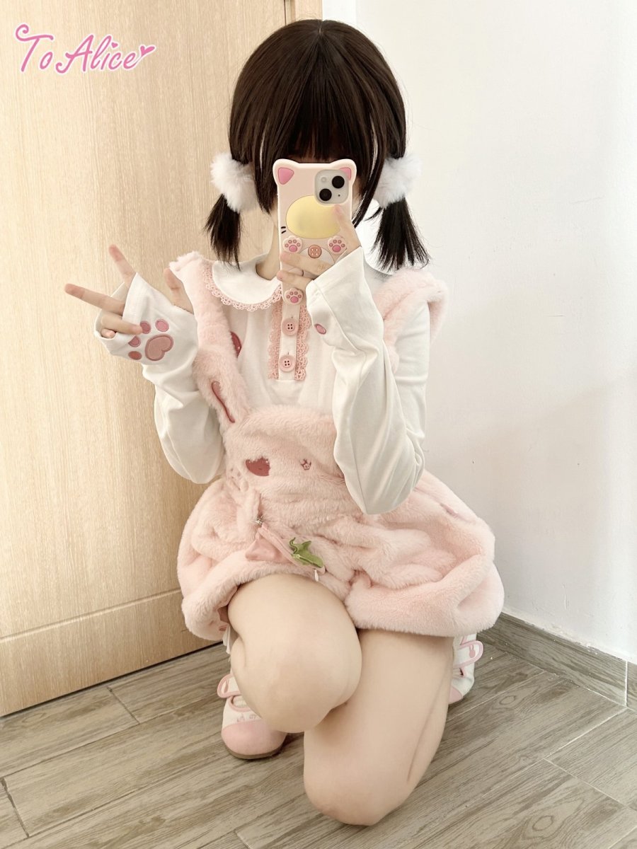 画像20: 【ToAlice】C8502ラブリーもこもこいちごリボンケープ (20)