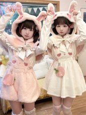 画像21: 【ToAlice】C8500いちご×肉球刺繍丸襟トップス (21)