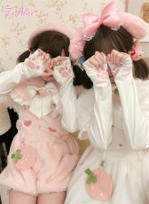 画像25: 【ToAlice】C8500いちご×肉球刺繍丸襟トップス (25)