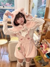 画像28: 【ToAlice】C8500いちご×肉球刺繍丸襟トップス (28)