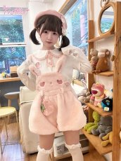 画像32: 【ToAlice】C8500いちご×肉球刺繍丸襟トップス (32)
