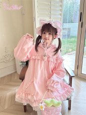 画像10: 【送料無料】C8533 たれ耳フード付きいちごパーカー《予約受付》 (10)