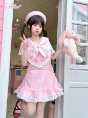 画像2: 【送料無料】C8558 rabicallサロペットスカート《予約受付》 (2)