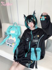 画像18: 【To Alice】C8571ゲームキャットパーカー (18)