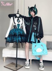 画像16: 【To Alice】C8571ゲームキャットパーカー (16)