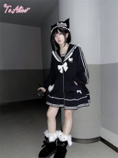 画像5: 【Last one】【ToAlice】C8586ねこ×セーラージャージワンピース (5)