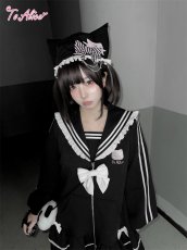 画像12: 【Last one】【ToAlice】C8586ねこ×セーラージャージワンピース (12)