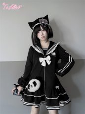 画像6: 【Last one】【ToAlice】C8586ねこ×セーラージャージワンピース (6)