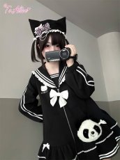 画像7: 【Last one】【ToAlice】C8586ねこ×セーラージャージワンピース (7)