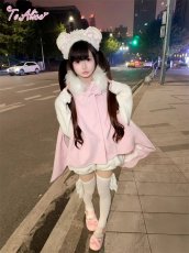 画像12: 【ToAlice】C8589ふわふわラビットマントコート(中綿入り)【30％OFF】 (12)