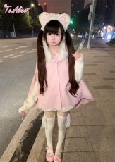 画像13: 【ToAlice】C8589ふわふわラビットマントコート(中綿入り)【30％OFF】 (13)