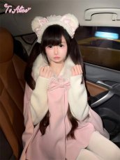 画像15: 【ToAlice】C8589ふわふわラビットマントコート(中綿入り)【30％OFF】 (15)