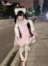 画像17: 【ToAlice】C8589ふわふわラビットマントコート(中綿入り)【30％OFF】 (17)