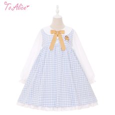 画像1: 【ToAlice】C8597ことり幼稚園長袖ワンピース (1)