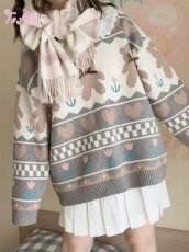 画像8: 【Last one】【ToAlice】C8612おさんぽベアセーター【30%OFF】 (8)