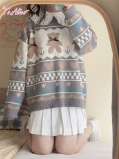 画像4: 【Last one】【ToAlice】C8612おさんぽベアセーター【30%OFF】 (4)