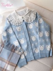 画像8: 【ToAlice】C8613ベア×リボンニットカーディガン【30%OFF】 (8)