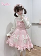 画像8: 【ToAlice】C8614うさちゃんモチーフあったかサロペットスカート【30%OFF】 (8)