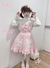 画像9: 【ToAlice】C8614うさちゃんモチーフあったかサロペットスカート【30%OFF】 (9)