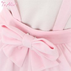 画像3: 【ToAlice】C8614うさちゃんモチーフあったかサロペットスカート【30%OFF】 (3)