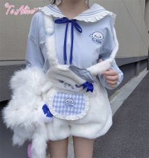 画像12: 【Last one】【ToAlice】C8626もこもこあざらしサロペットパンツ (12)