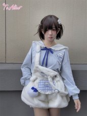 画像13: 【Last one】【ToAlice】C8626もこもこあざらしサロペットパンツ (13)