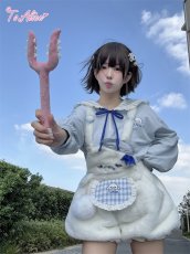 画像7: 【Last one】【ToAlice】C8626もこもこあざらしサロペットパンツ (7)