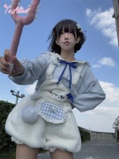 画像8: 【Last one】【ToAlice】C8626もこもこあざらしサロペットパンツ (8)