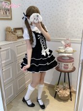 画像2: 【送料無料】S3495パールチェーン付きダブルリボンヘアクリップセット《予約受付》【計5000円以上】 (2)