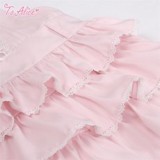 画像5: 【ToAlice】C8637お人形さんティアードサロペットスカート (5)