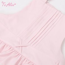 画像8: 【ToAlice】C8637お人形さんティアードサロペットスカート (8)