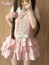 画像47: 【ToAlice】C8637お人形さんティアードサロペットスカート (47)